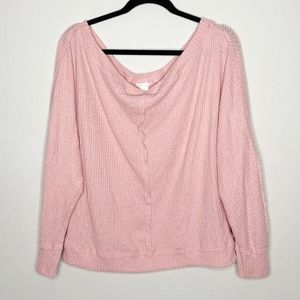 Caslon Dolman Sleeve Thermal Top Size M